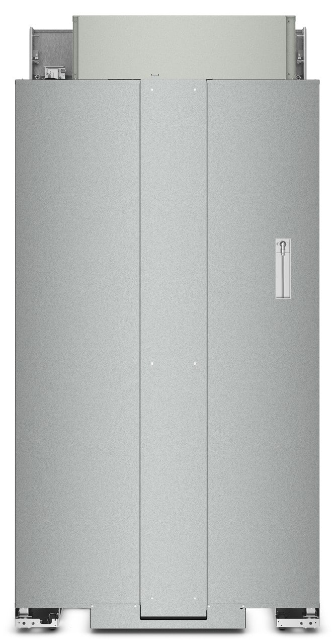 Back. KitchenAid - 25.5 Cu. Ft. Side-by-Side Refrigerator with Under-Shelf Prep Zone - Stainless Steel with PrintShield Finish.
