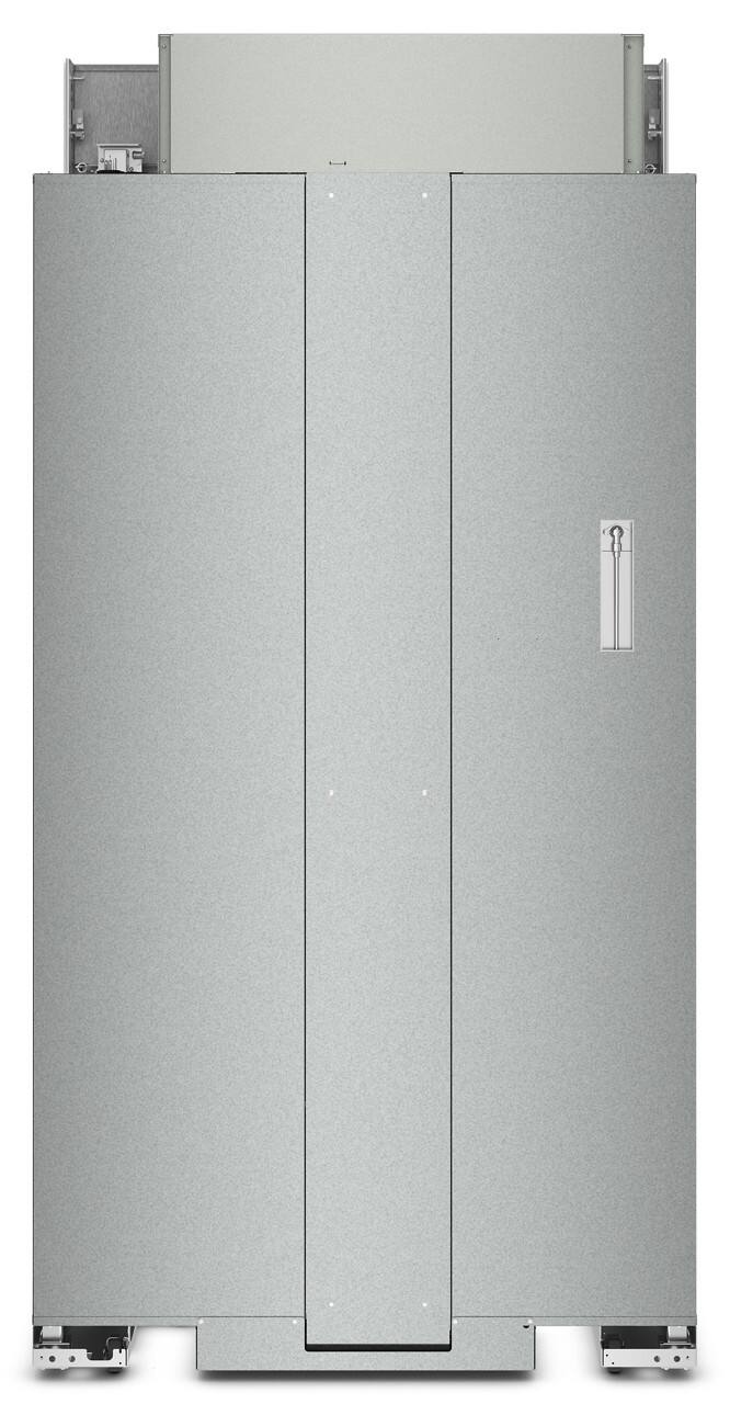 Back. KitchenAid - 25.5 Cu. Ft. Side-by-Side Refrigerator with Under-Shelf Prep Zone - Stainless Steel with PrintShield Finish.