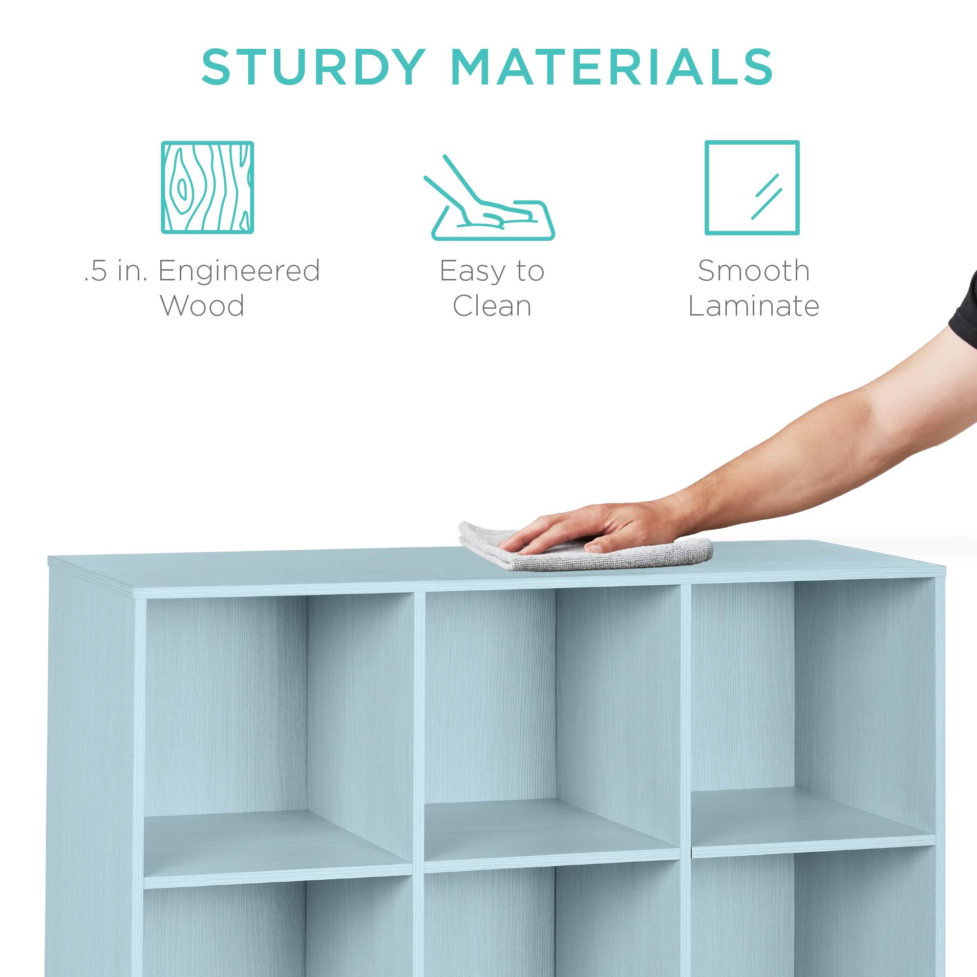 STURDY MATERIALS

- .5 in. Engineered Wood
- Easy to Clean
- Smooth Laminate