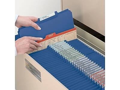 Alt View 5. Smead -  50% Recycled File Folder, 1/3-Cut Tab, Letter Size, Dark Blue, 25/Box  - Dark Blue.