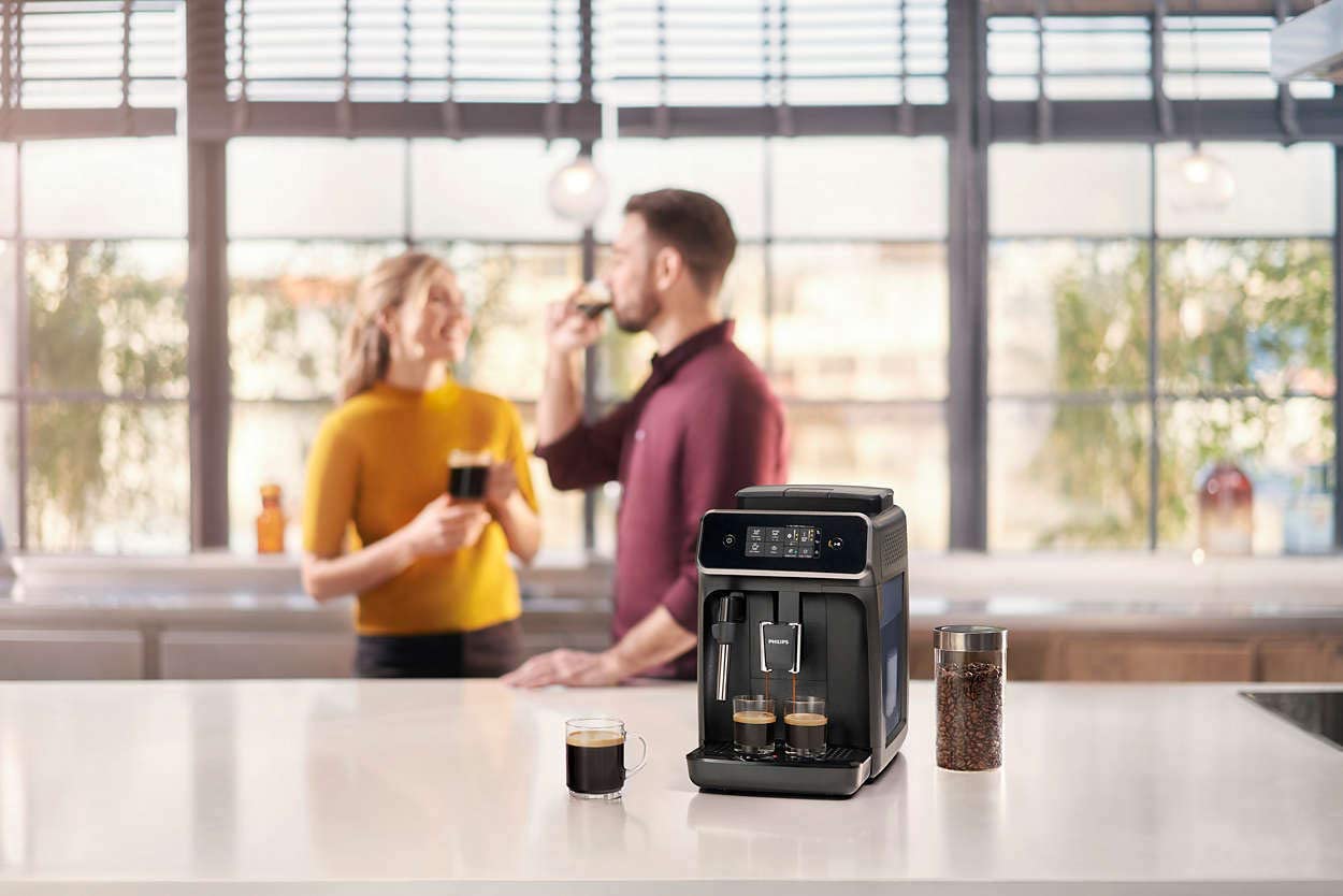 Back. Philips - Philips 2200 Series Fully Automatic Espresso Machine w/ Milk Frother - Black.