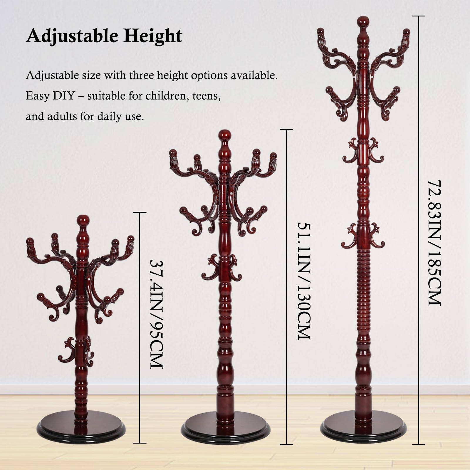 Adjustable Height

Adjustable size with three height options available. Easy DIY – suitable for children, teens, and adults for daily use.

37.4IN/95CM  
51.1IN/130CM  
72.83IN/185CM