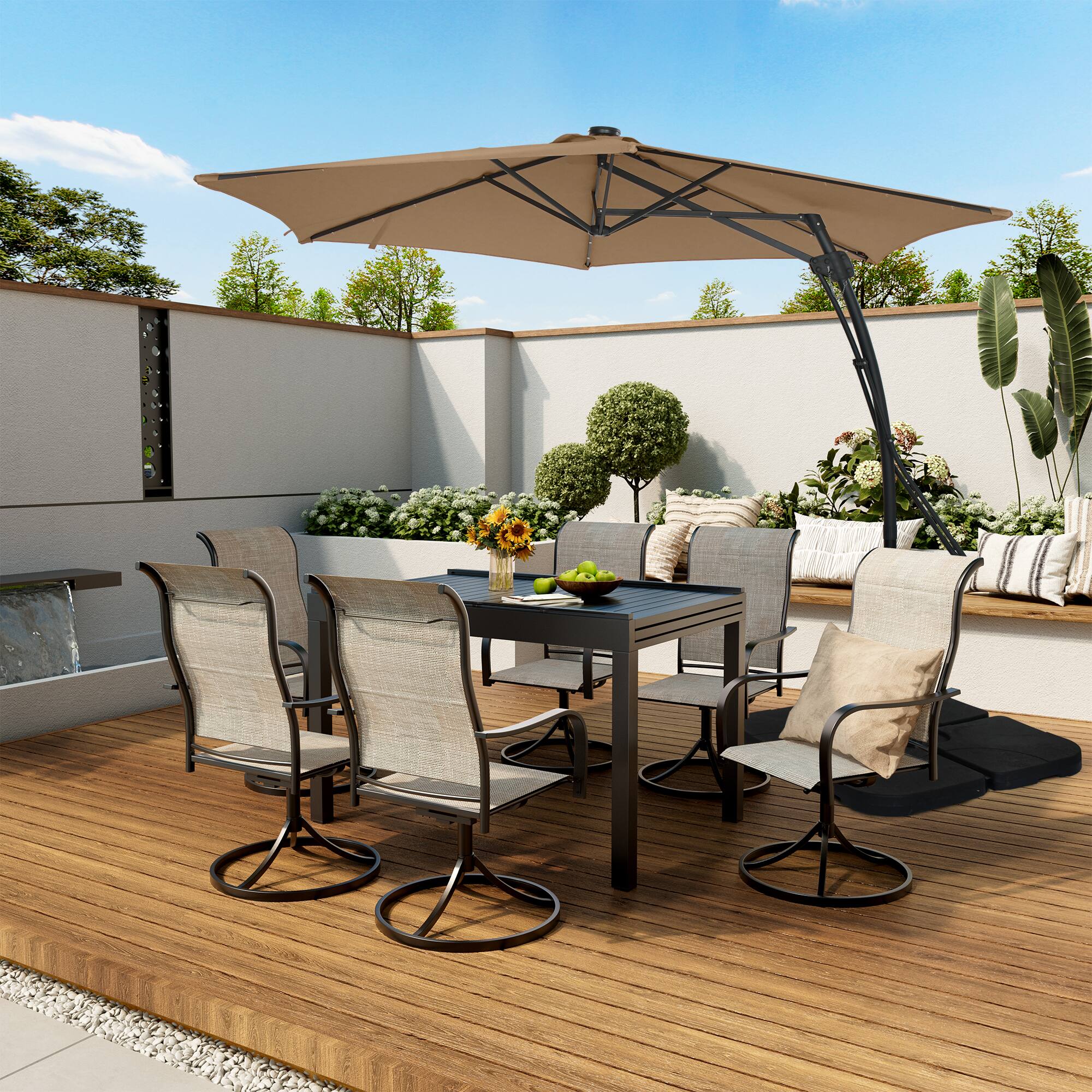 Alt View 2. Boyel Living - 10ft Outdoor Patio Cantilever Umbrella with Waterproof and UV Resistant.