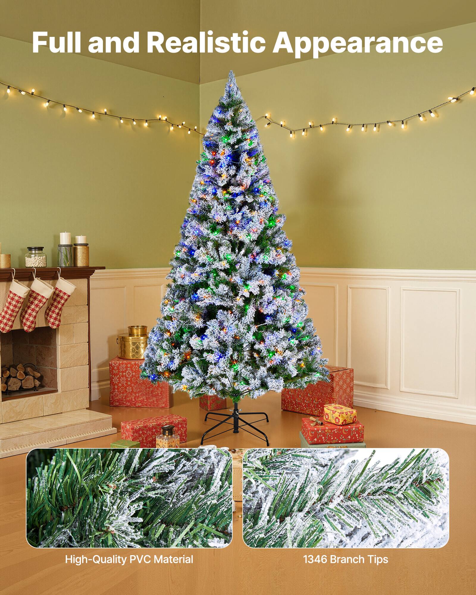 Full and Realistic Appearance

High-Quality PVC Material

1346 Branch Tips