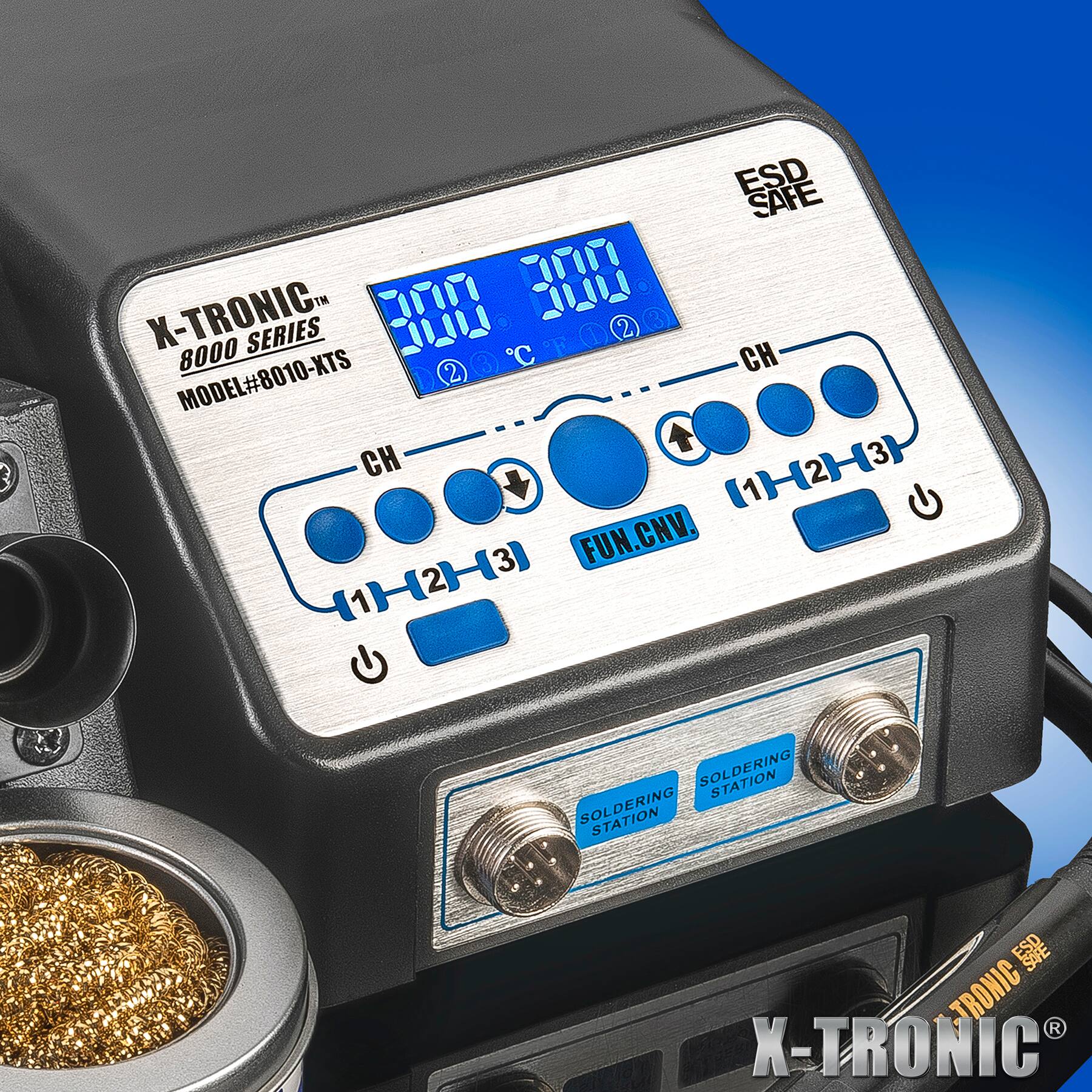 ESD SAFE X-TRONIC™ 8000 SERIES  
MODEL#8010-XTS  
CH (1H2H3)  
FUN.CNV  
SOLDERING STATION