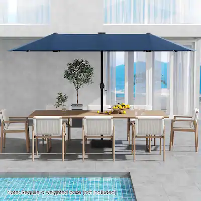 12 foot patio umbrella with solar lights 9/10/11/12ft LED Square Cantilever friendly umbrella lights Costway 13 FT Large Patio
