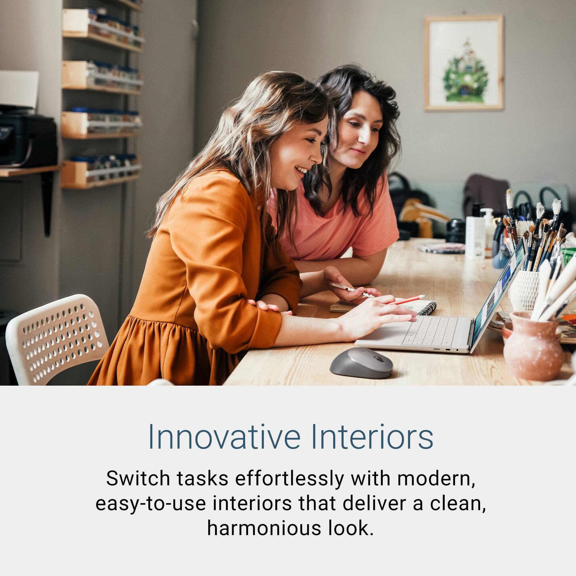 Innovative Interiors
Switch tasks effortlessly with modern, easy-to-use interiors that deliver a clean, harmonious look.
