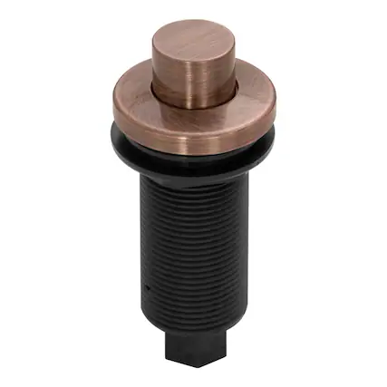 Front. Akicon - Akicon Brass Air Switch Kit for Garbage Disposal with Sink Top On/Off Push Button in Antique Copper - Antique Copper.