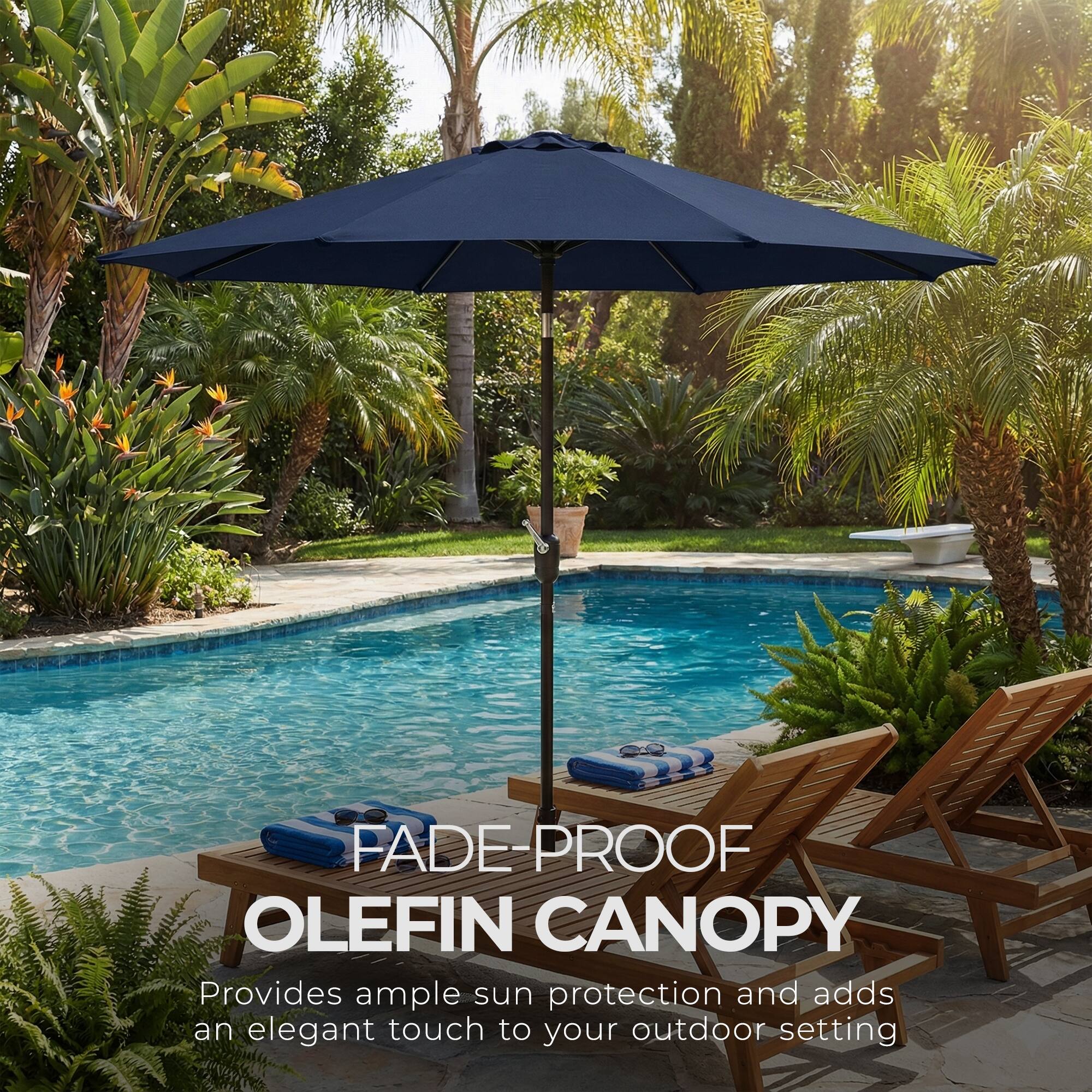 FADE-PROOF OLEFIN CANOPY  
Provides ample sun protection and adds an elegant touch to your outdoor setting