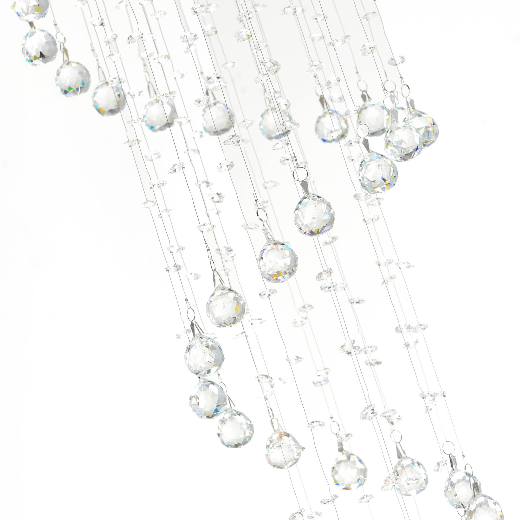 Angle. CWI Lighting - Spiral 5 Light Flush Mount With Chrome Finish - Chrome.