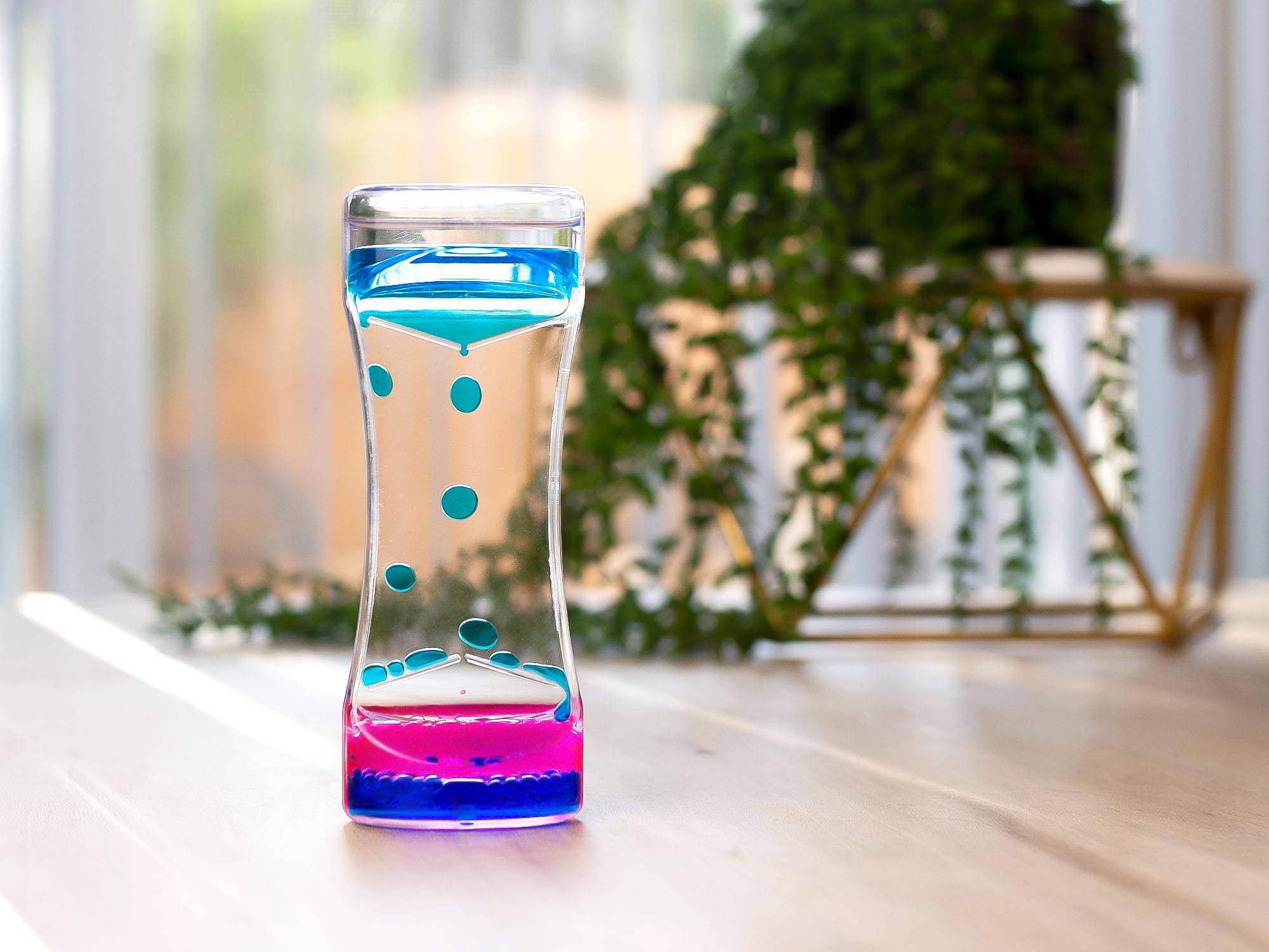 Alt View 3. Toynk - Liquid Motion Bubbler Acrylic Sensory Fidget Toy - Blue.