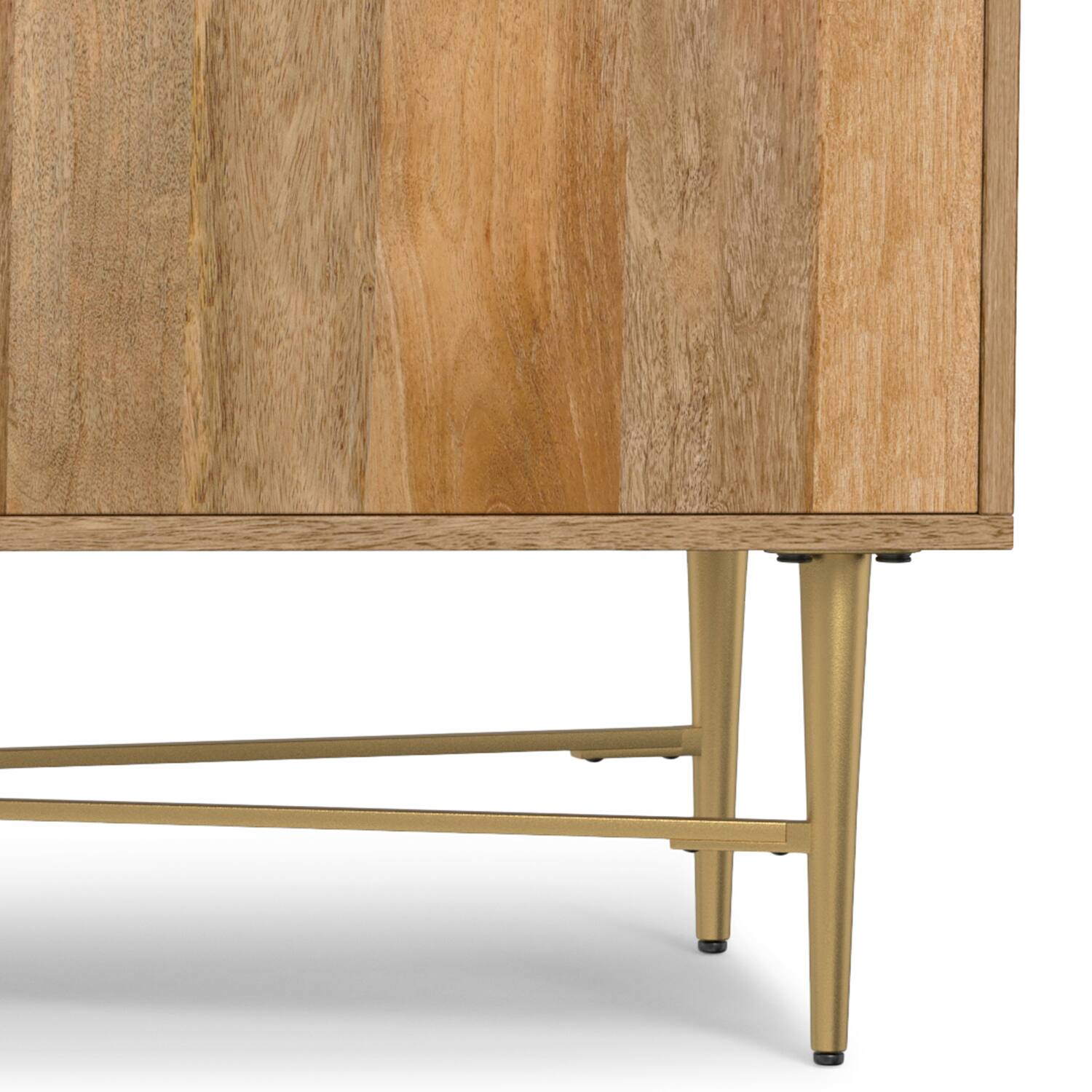 Alt View 4. Simpli Home - Fallon SOLID MANGO WOOD 60 inch Wide Contemporary TV Media Stand - Natural.