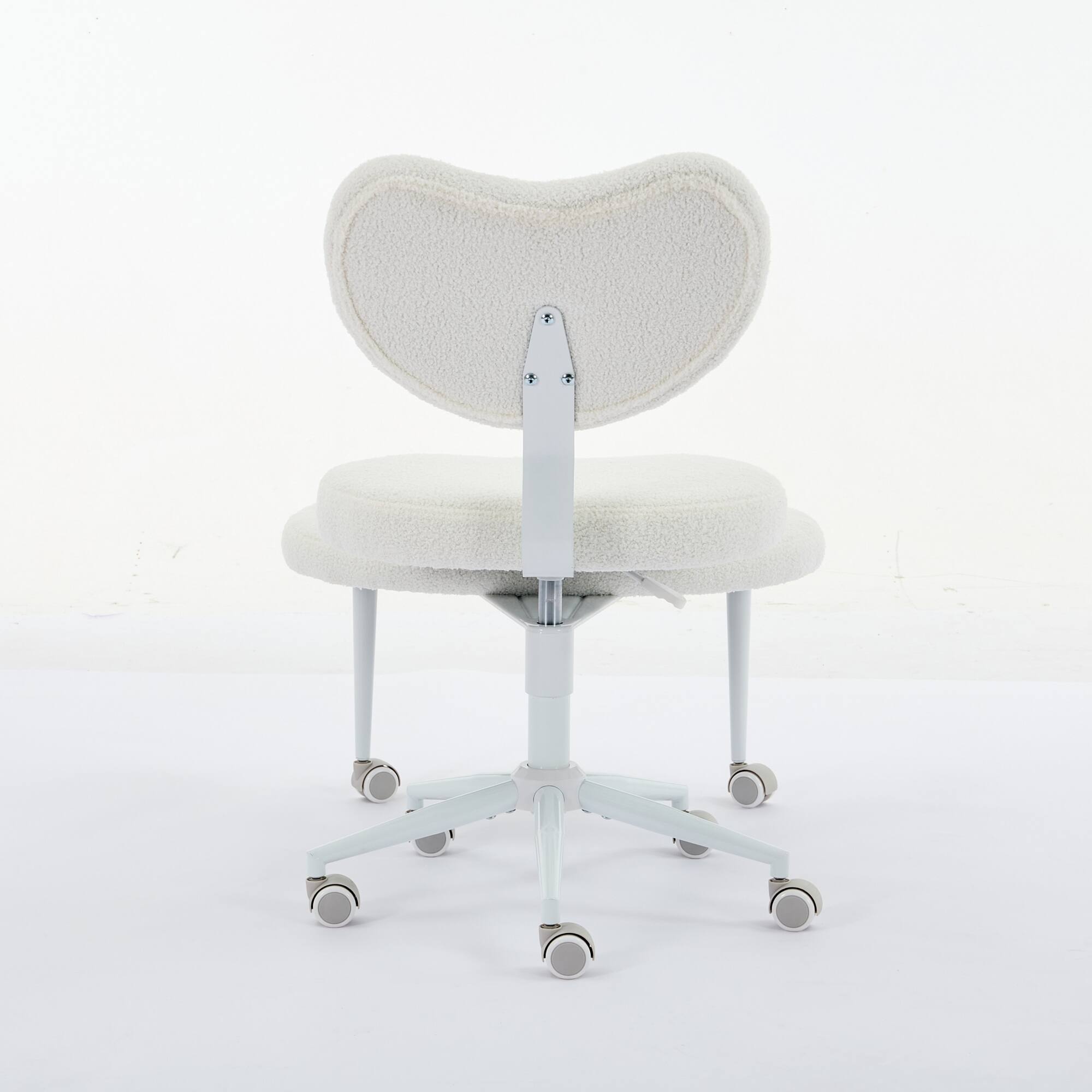 Alt View 4. GOODSILO - Meditation Chair with Wheels & Lumbar Support | Cross Legged Desk Chair for Fidgety Sitters | Adjustable Stool - Ivory.