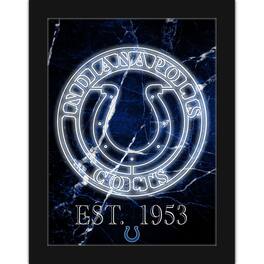 Fan Creations - Indianapolis Colts 12'' x 16'' Framed Circle Logo Print - Black