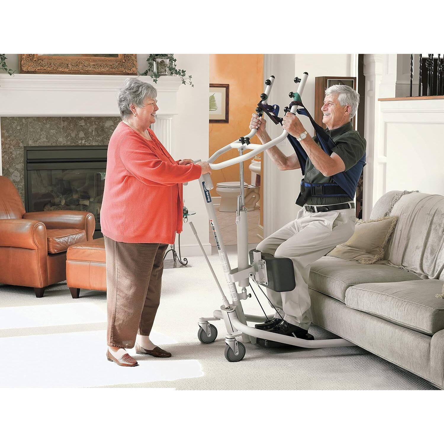 Alt View 1. Invacare - Sit-to-Stand Patient Lift, Hydraulic Stand Assist Lift Aid for Patient with 350lb Capacity - White.