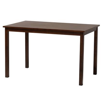 Front. Baxton Studio - Andrew Modern Dining Table - Dark Brown.
