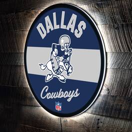 Evergreen Enterprises - Dallas Cowboys 23" LED Retro Logo Round Wall Sign - Multicolor