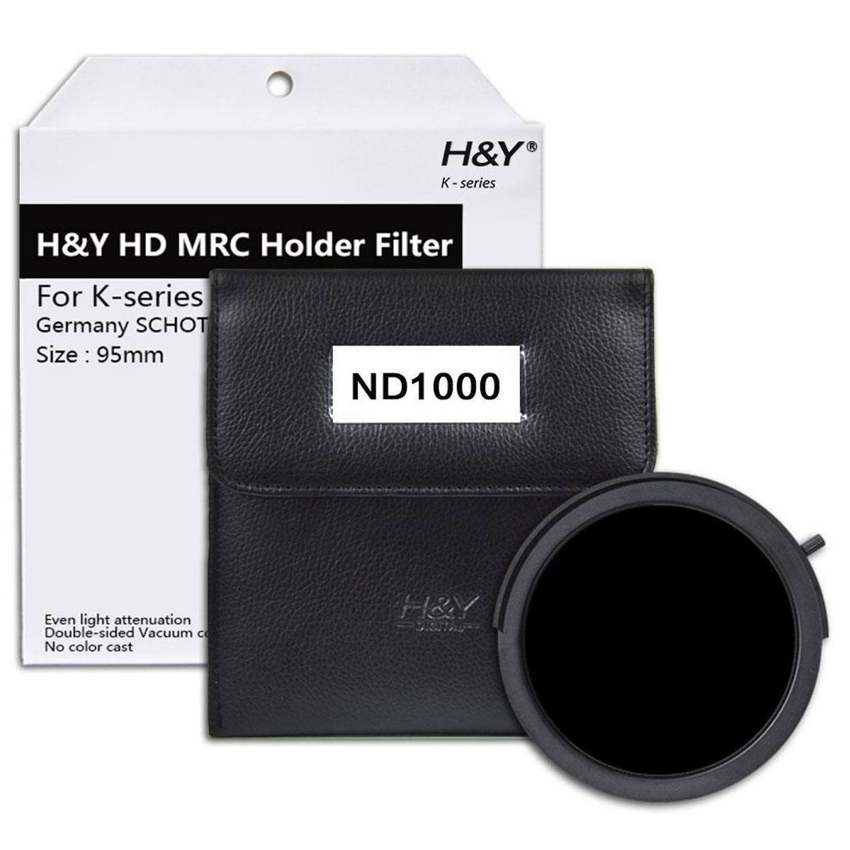 H&Y HD MRC Holder Filter For K-series Germany SCHOT Size: 95mm ND1000 Even light attenuation Double-sided Vacuum C No color cast