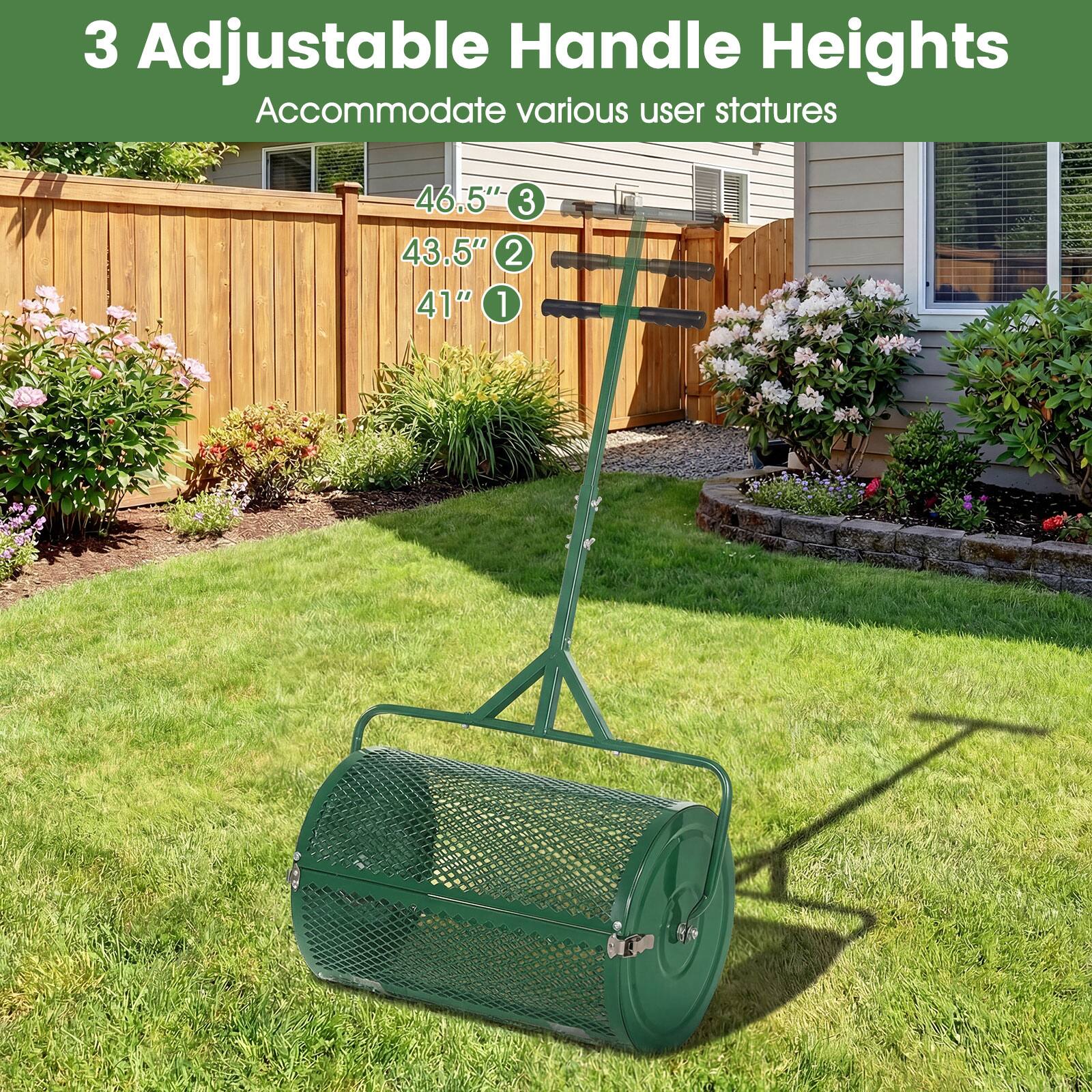 3 Adjustable Handle Heights  
Accommodate various user statures  
46.5" 3  
43.5" 2  
41" 1