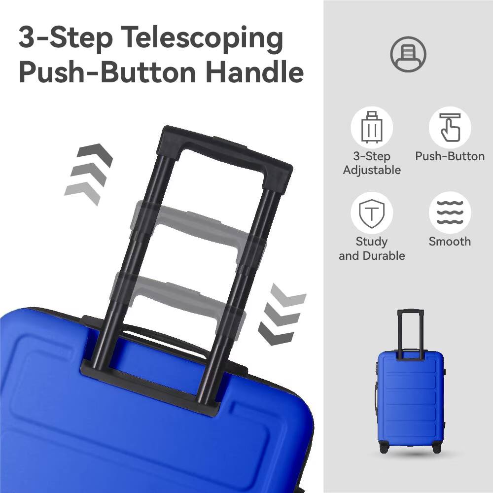 3-Step Telescoping Push-Button Handle

- 3-Step Adjustable
- Push-Button
- Study and Durable
- Smooth