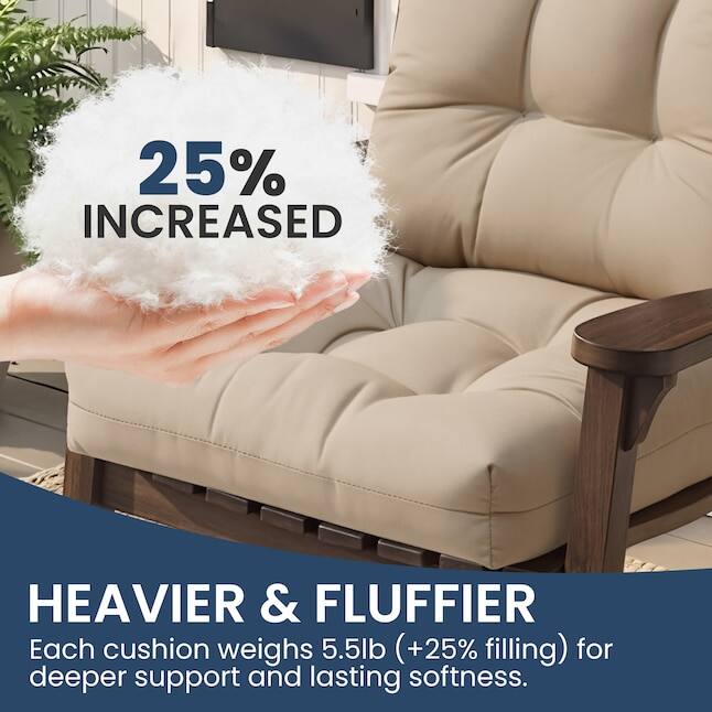 25% INCREASED HEAVIER & FLUFFIER

Each cushion weighs 5.5lb (+25% filling) for deeper support and lasting softness.