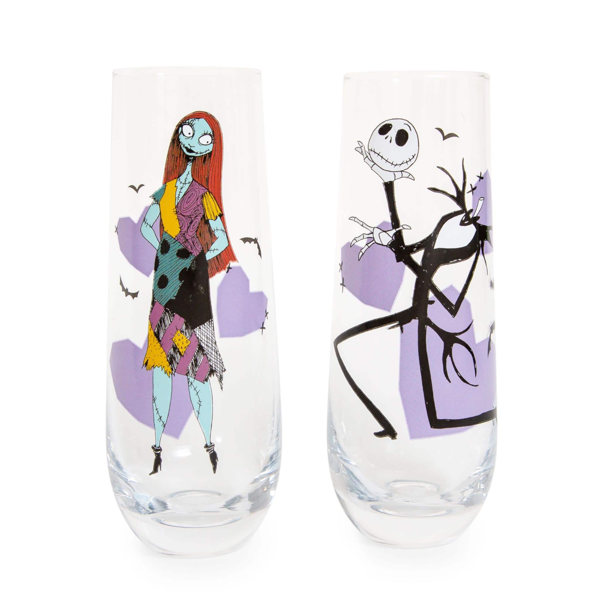 Disney The Nightmare Before Christmas Jack and Sally Glassware
