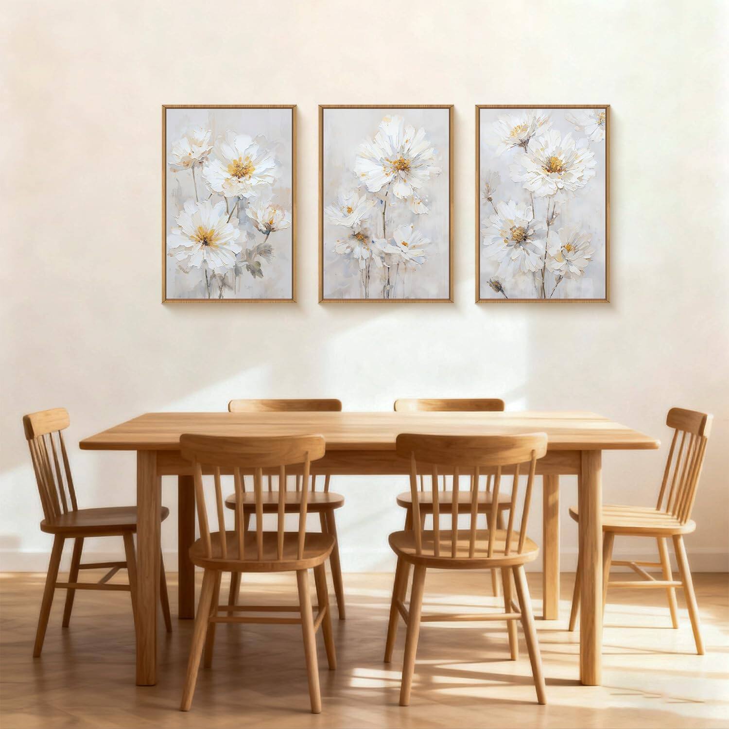 Alt View 1. Fabibe - 24"x36"x3 Natural Flower Scenery Wall Art Transform the atmosphere of your home with - Neutral Geometry Wall Art 24"L x 36"W.