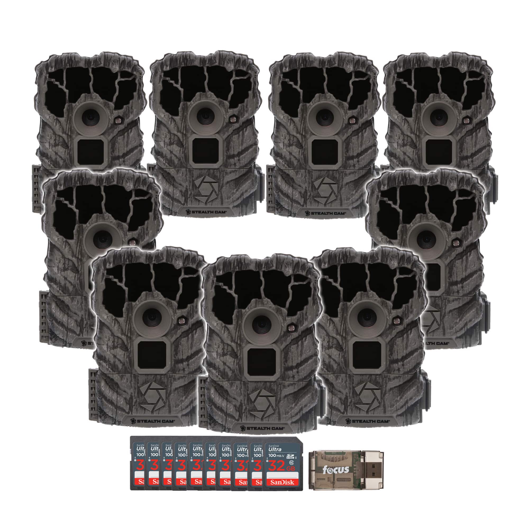 Stealth Cam - Browtine 14MP Camera (9-Pack) with Memory Card (9-Pack) Bundle