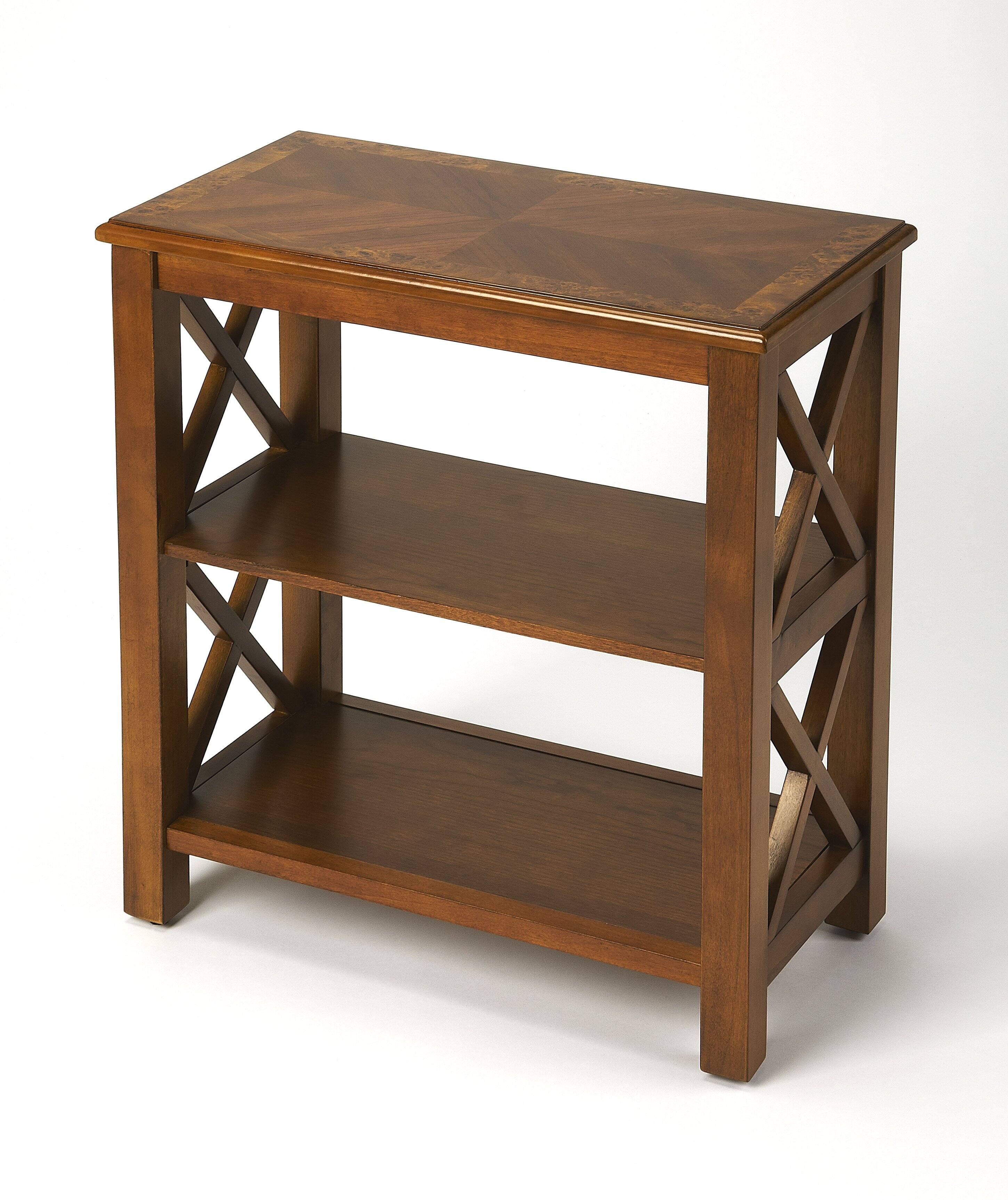Butler Specialty - Vance 22 in. W x 25 in. H Rectangular Wood 2 Shelf Accemt Bookcase - Medium Brown