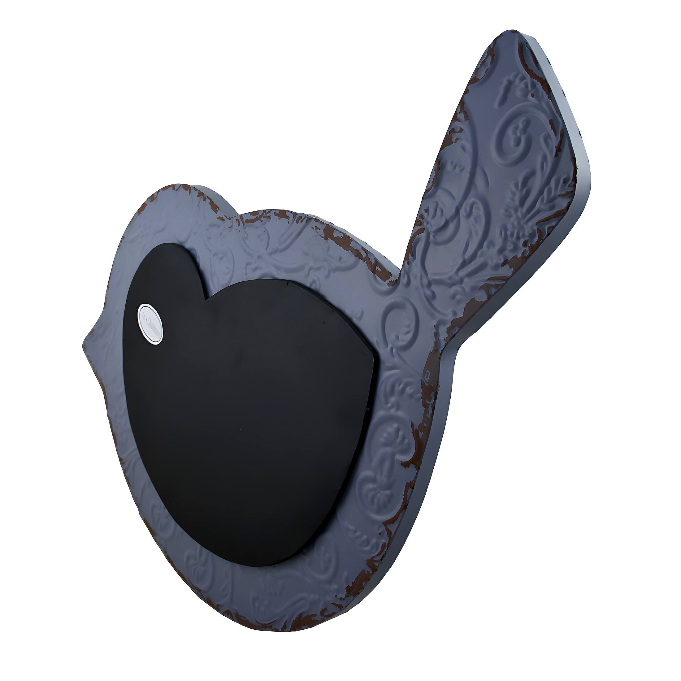 Alt View 1. Zeckos - Embossed Bluebird Distressed Finish Metal Chalkboard Wall Hanging - Blue.