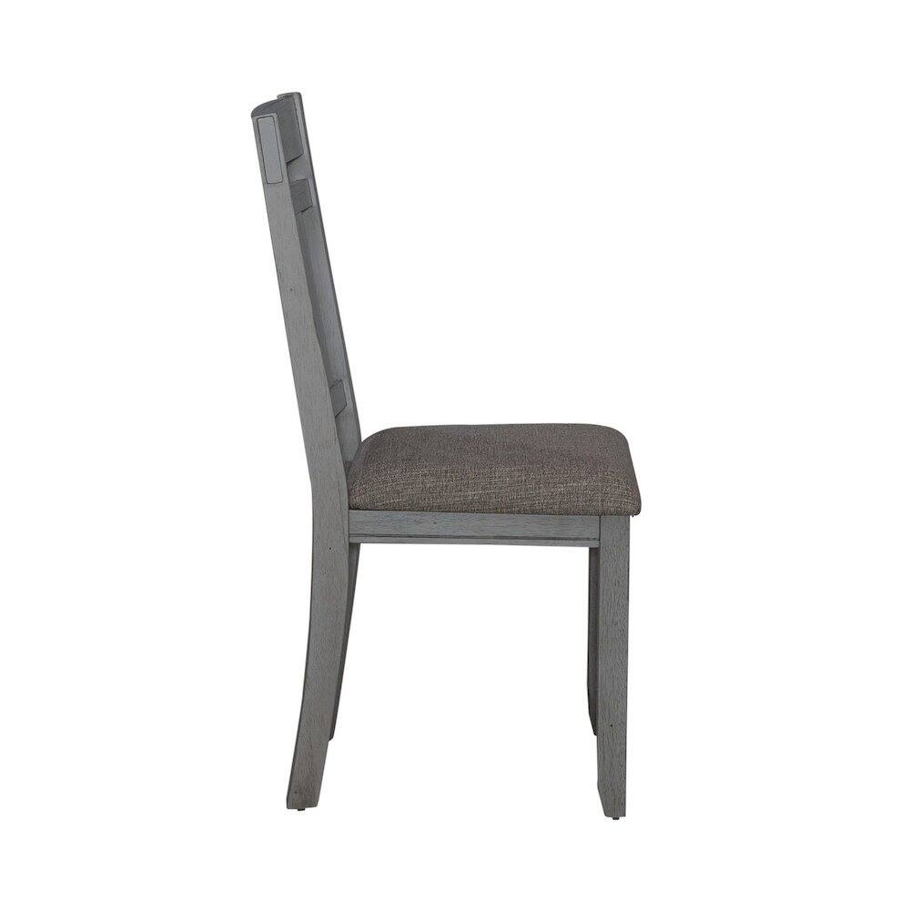 Left. Liberty Furniture Industries - Newport Splat Back Side Chair - Set of 2 - Grey.