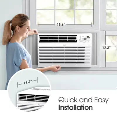 LG 10,000 BTU Smart Window Air Conditioner White LW1017ERSM1 - Best Buy