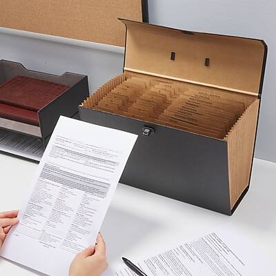 Alt View 4. Staples -  Accordion File, Multiple Index, 19-Pocket, Legal Size, Black  - Black.