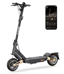 NAVEE - ST3 Electric Scooter w/37.3 miles Max Operating Range & 24.9 mph Max Speed - Black