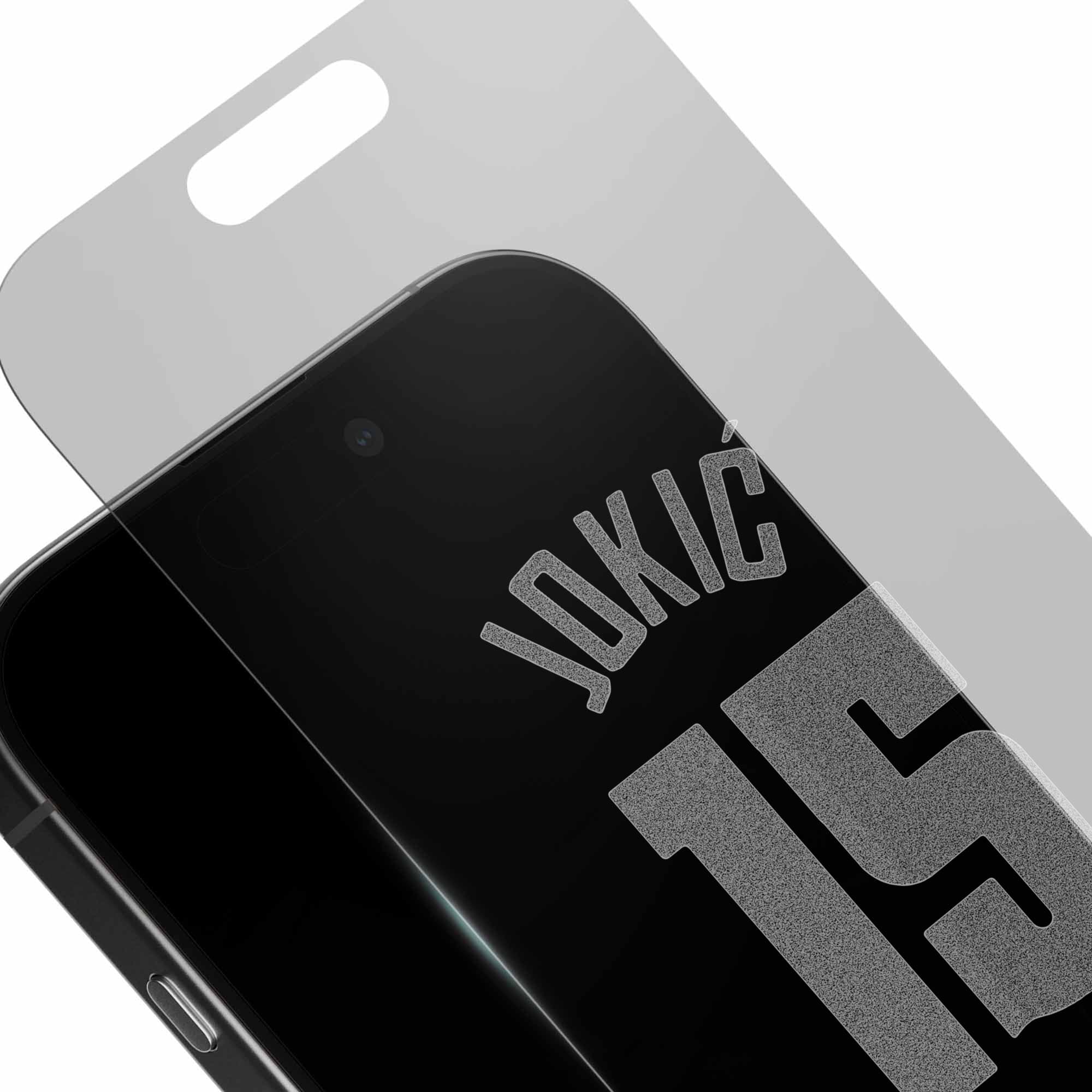 Alt View 2. Screen Skinz - Nikola Joki- Denver Nuggets Clear iPhone Screen Protector - 14 Pro Max - Multicolor.