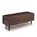 Front. Simpli Home - Shay Mid Century Rectangular Storage Ottoman - Distressed Chestnut Brown.