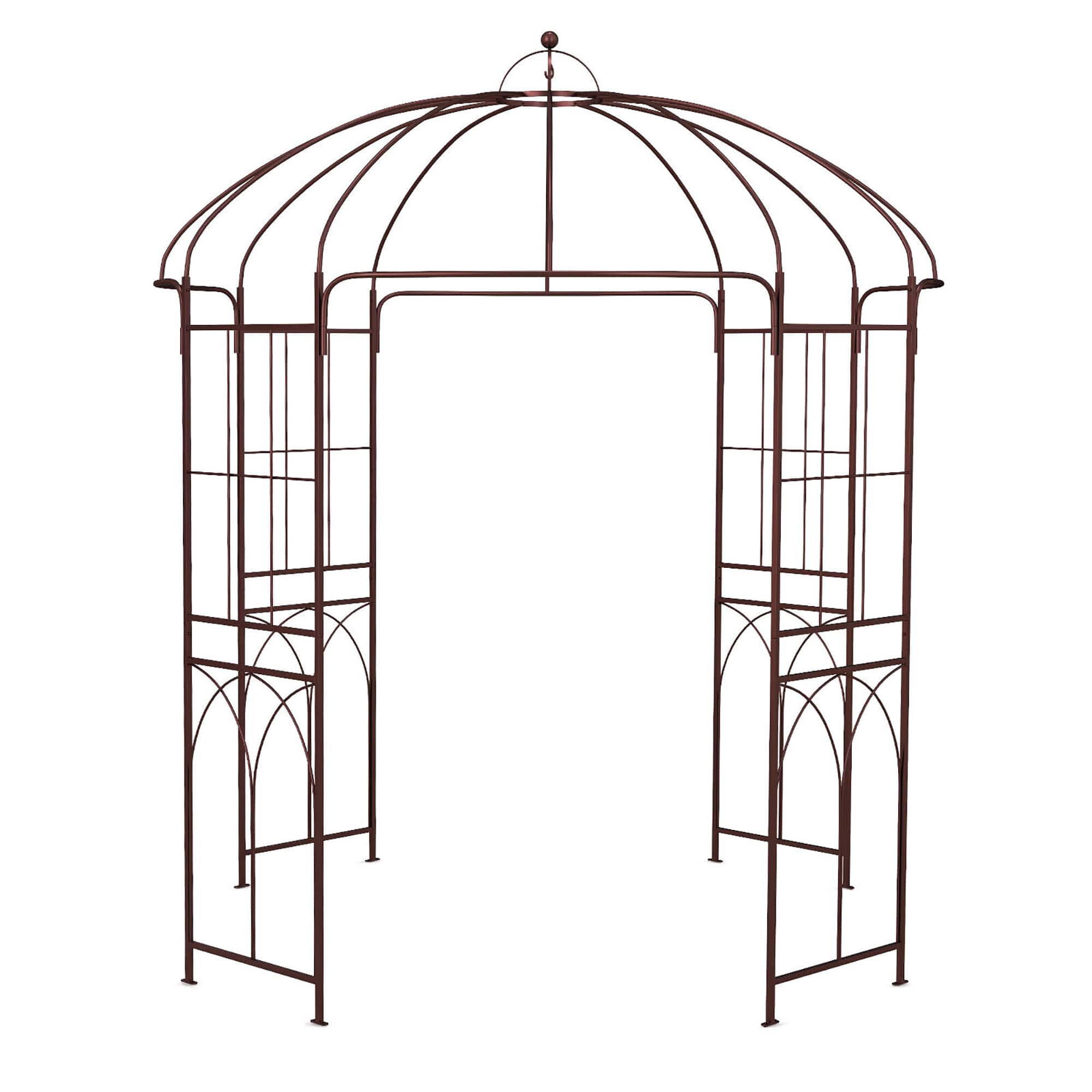 Gymax - Birdcage Shape Garden Arbor Pergola Climbing Plants Stand Rack for Wedding Party - Bronze