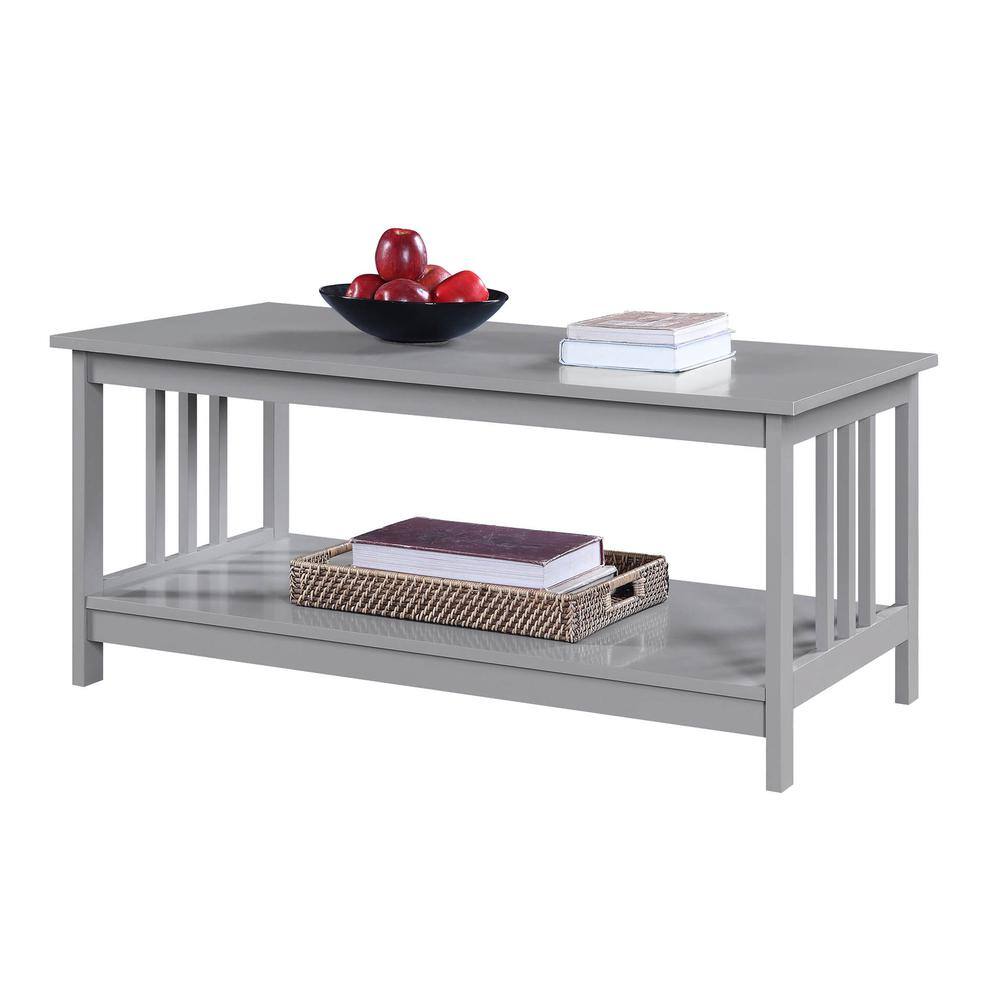 Angle. Convenience Concepts - Mission Coffee Table - Gray.