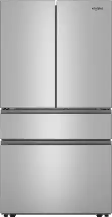 Front. Whirlpool - 30 Cu. Ft. French Door Refrigerator with Flexible Temperature Drawer - Fingerprint-Resistant Stainless Finish.