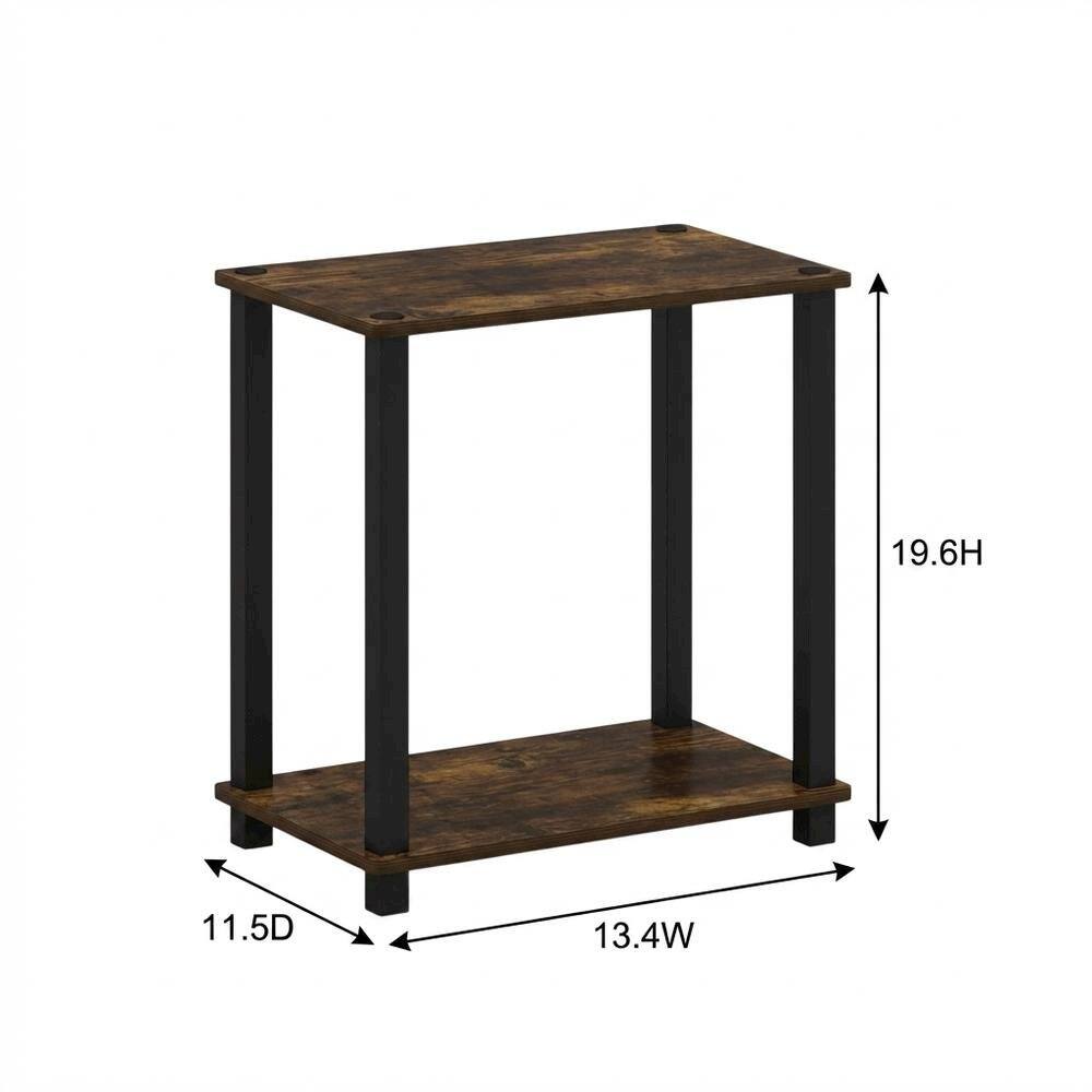 FurniFact - Small Amber Pine and Black End Table with Sleek Design - Amber Pine/Black price history on PriceWatchPro