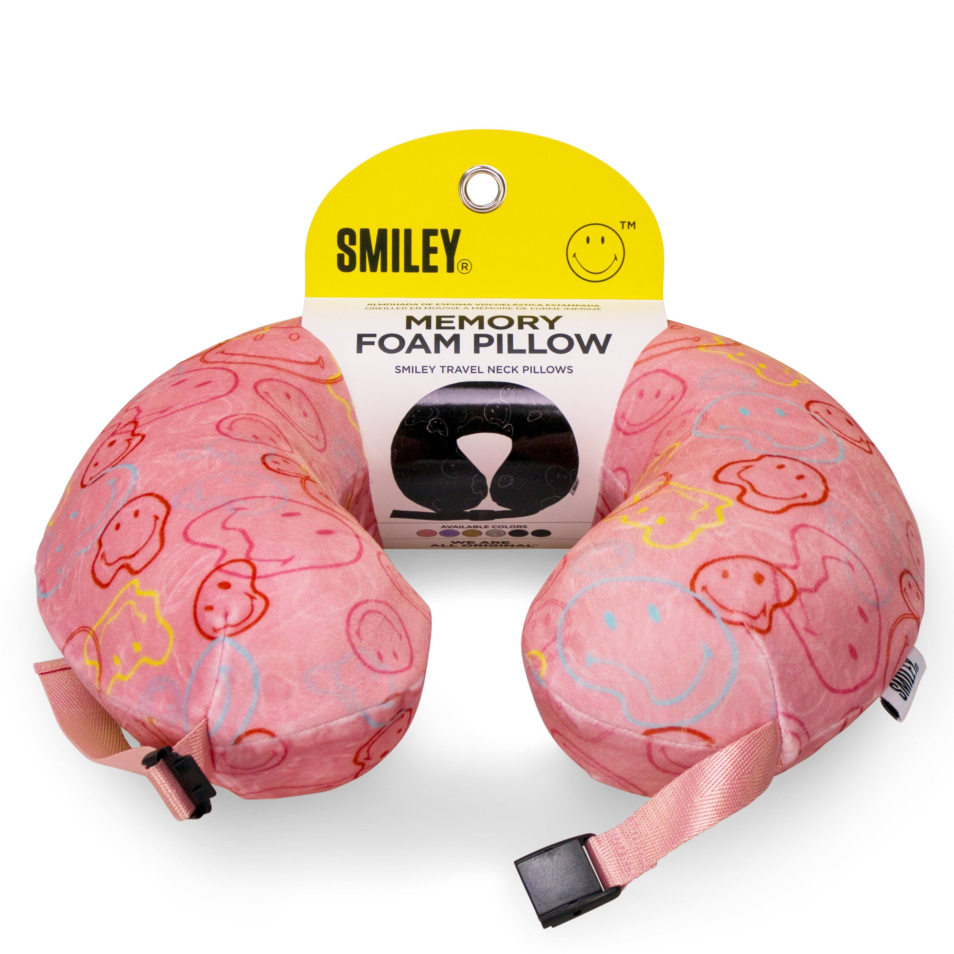 SMILEY R  
TM  
DUMISOR ESCHIES DISCOLORE STAREADE CHEEROUER SPA MEDE - MEMORE CHEMBURGERS SERVE MEMORY FOAM PILLOW SMILEY TRAVEL NECK PILLOWS  
STAILARE COLORIE  
WE ADE CORIGINAL  
SMILEY