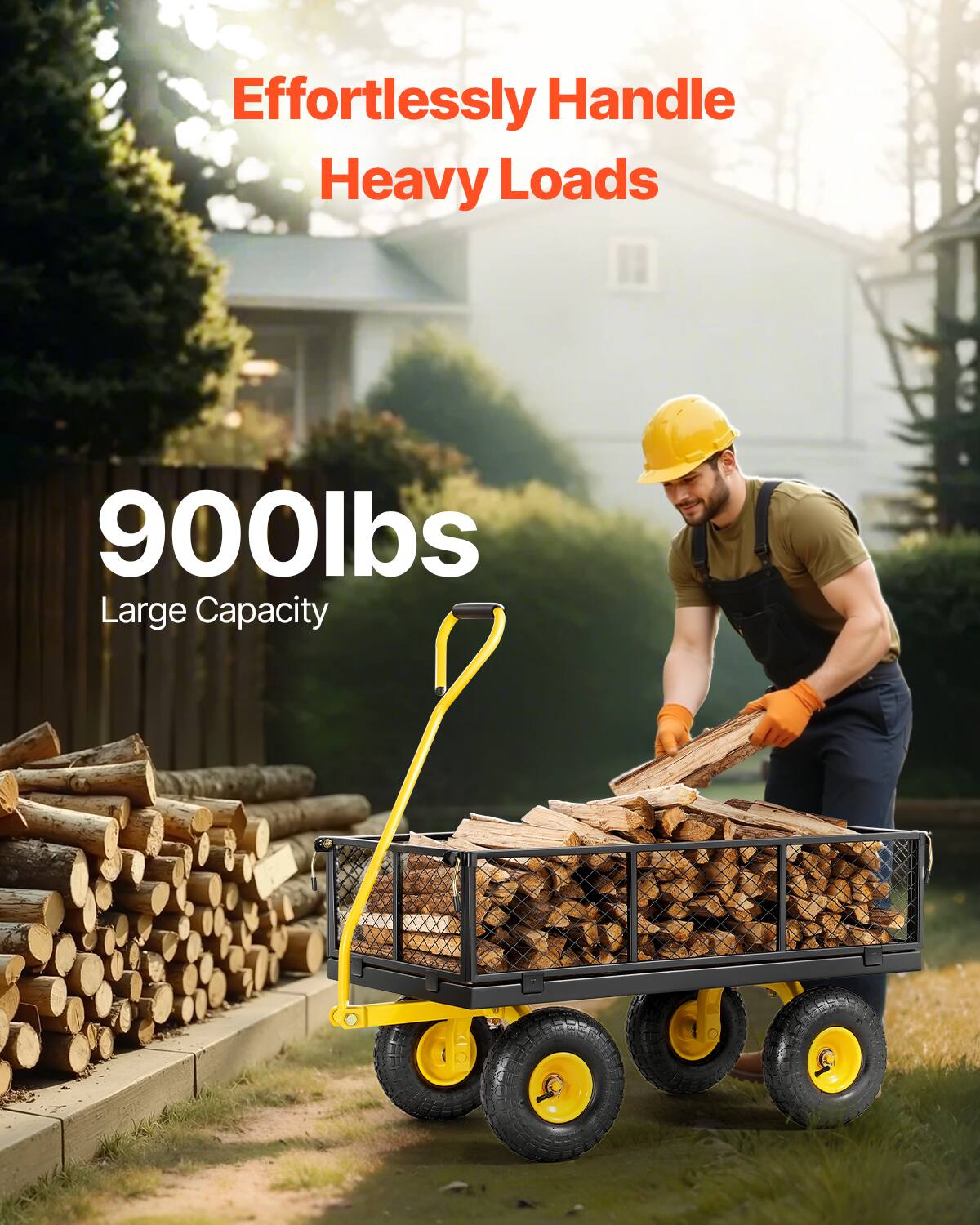 Effortlessly Handle Heavy Loads
900lbs
Large Capacity