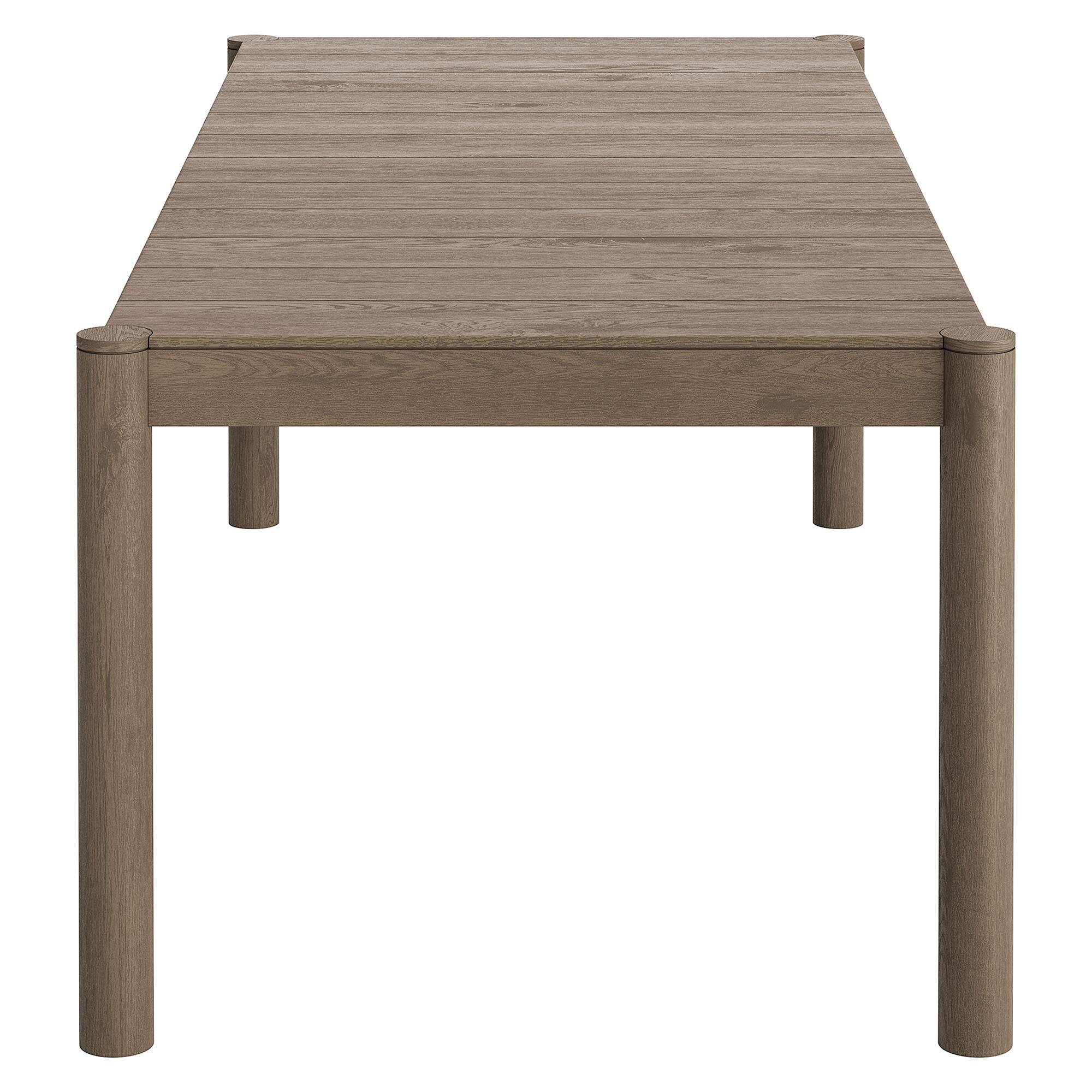 Alt View 2. Modway - Eleni 89-Inch Outdoor Patio Teak Wood Dining Table by Modway - Weathered Gray.