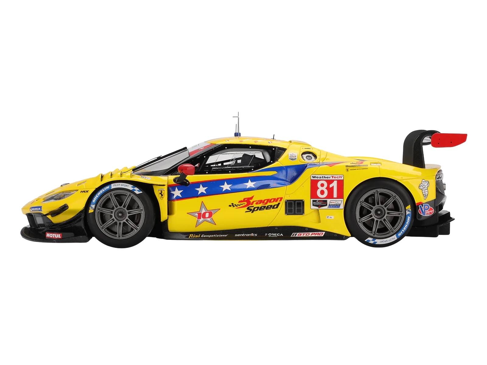 MOTUL  
PU  
SPURT  
MICHELIN  
WeatherTech  
81  
Sragon Speed  
10  
sentronica  
2  
OFECA  
E1  
ISPR  
STO  
PRD  
Risi Competizione  
inA  
D  
AP  
MICHELIN