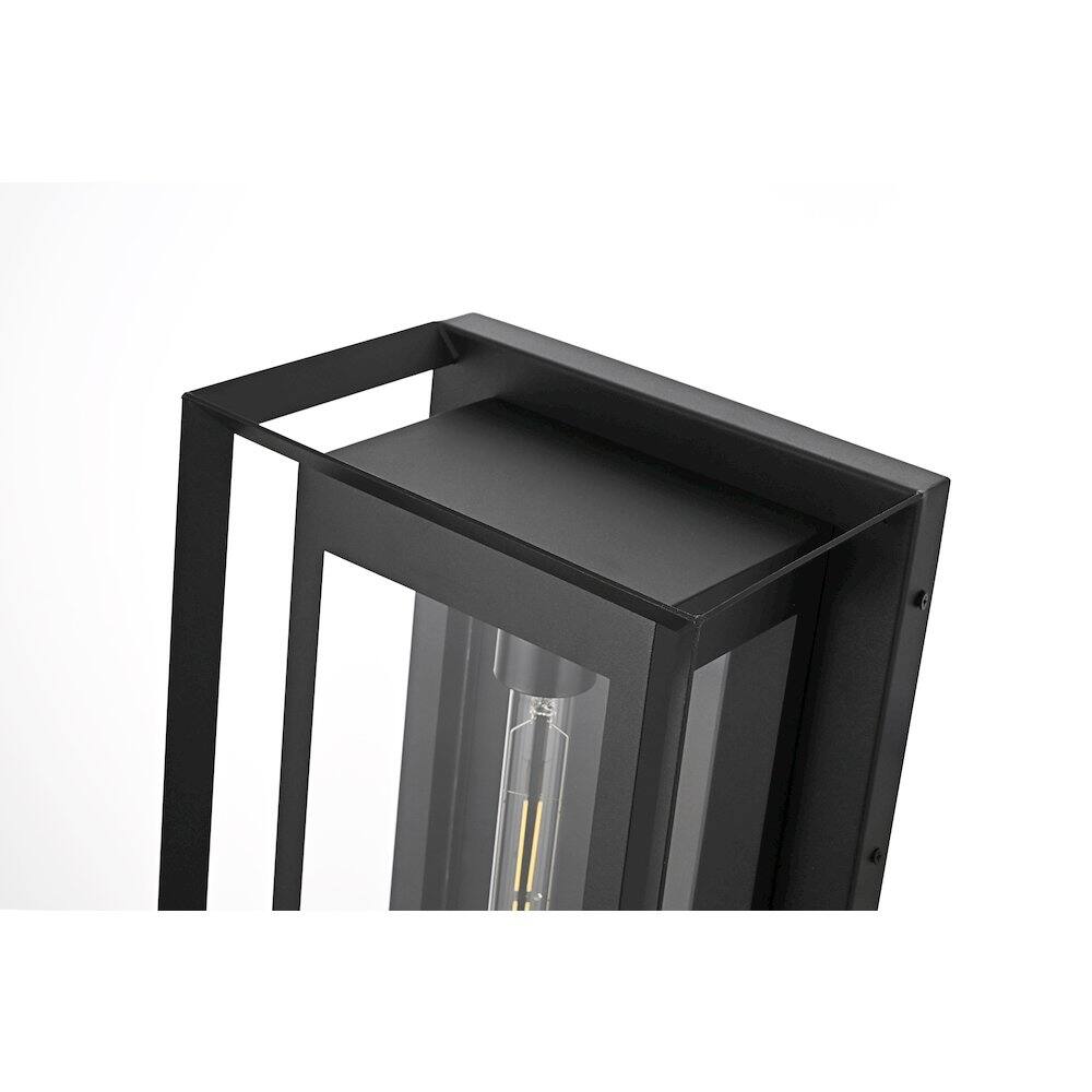 Alt View 3. Elegant Lighting - Etting 10 Inch Outdoor Wall Sconce In Black - Black.
