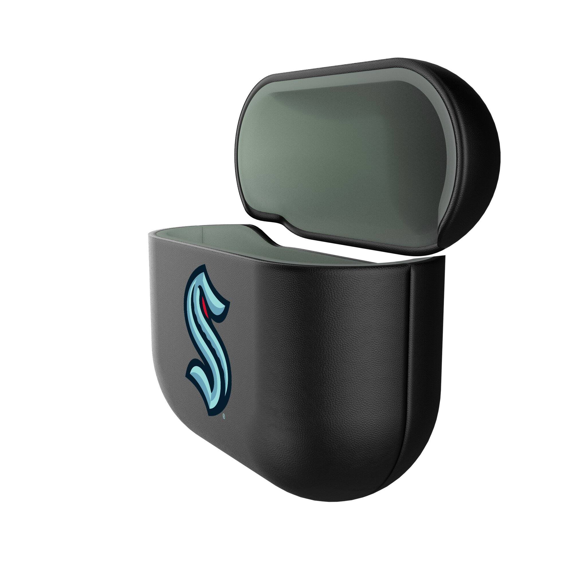 Alt View 1. Keyscaper - Seattle Kraken Seattle Kraken Insignia AirPods 4th Generation Case Cover - No Size - Black.