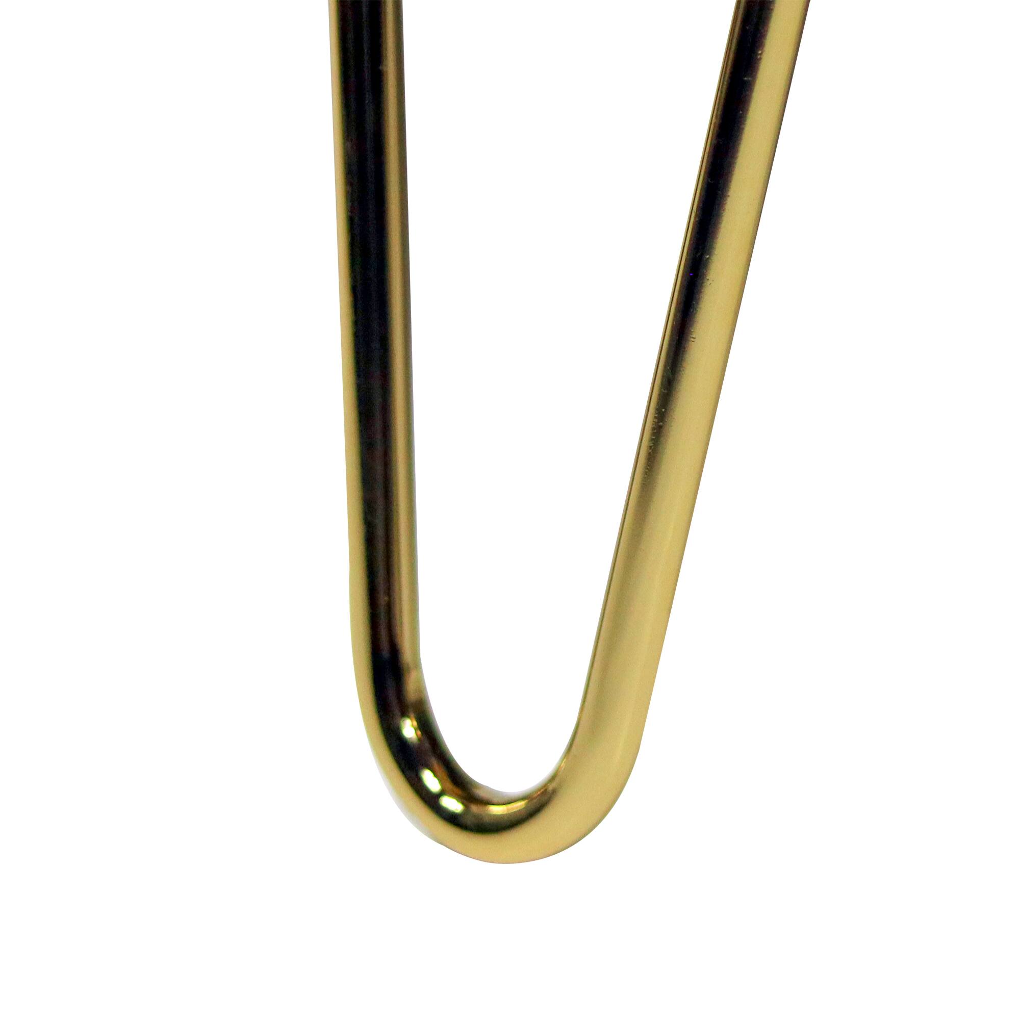 Alt View 6. Lirago - 39" W Dressing Chair Storage Bench - Faux Fur Padded Upholstered with Gold Legs - Brown.