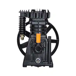 VEVOR - Air Compressor Pump Head, 3HP 5.8CFM @ 90PSI, Twin Cylinder Oil Lubricated Air Compressor Piston Pump Head, Replacement - Black