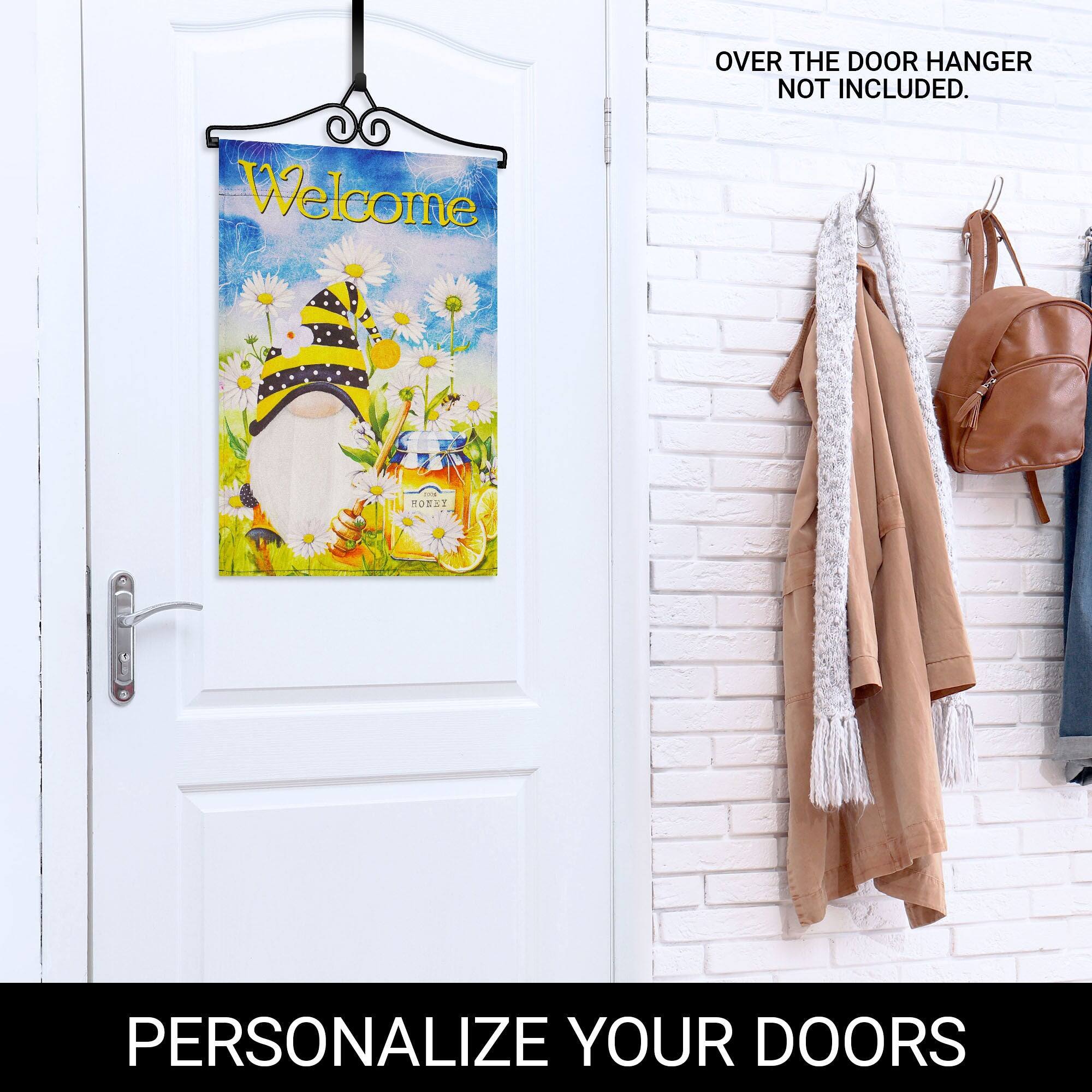 OVER THE DOOR HANGER NOT INCLUDED.

Welcome

PERSONALIZE YOUR DOORS