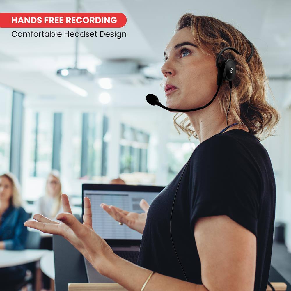 HANDS FREE RECORDING  
Comfortable Headset Design